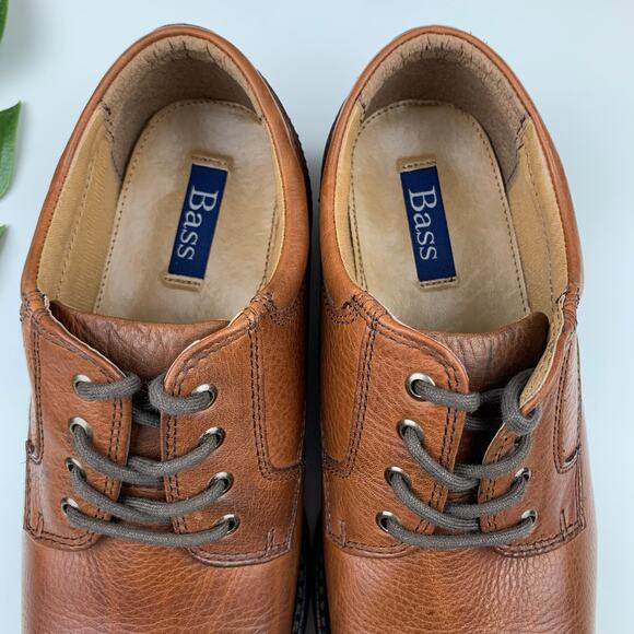 Bass Hamilton Derby Shoes Brown Leather Lace Up Casual Men's 10.5 Wide Width - Picture 5 of 11